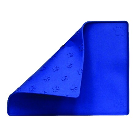 Prestige Prestige Prints Blue Plain Rubber Feeder Mat For All Pets A00258
